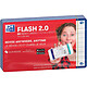 OXFORD Fiches 'Flash 2.0', 75 x 125 mm, ligné, bleu Fiche Bristol