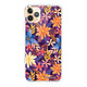 LaCoqueFrançaise Coque iPhone 11 Pro 360 intégrale transparente Motif Fleurs violettes et oranges Tendance Coque iPhone 11 Pro 360 intégrale transparente Fleurs violettes et oranges Tendance