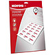 KORES Etiquettes universelles 97 x 42,3 mm blanches 300 sur 25 Feuilles A4 Etiquette multi-usages