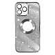 Avizar Coque pour iPhone 11 Pro Max Paillette Amovible Silicone Gel  Argent Une coque design de la série Protecam Spark, pour iPhone 11 Pro Max