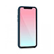 Evetane Coque iPhone XR Silicone liquide Bleu Marine + 2 Vitres en Verre trempé Protection écran Antichocs pas cher