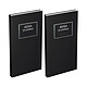 LECAS Agenda Banquier Long 15 x 34 cm 2 Volumes 1 jour/2 pages Noir Agenda civile