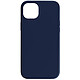 Avizar Coque pour iPhone 15 Plus Silicone Semi-rigide Finition Douce au Toucher Fine  Bleu nuit - Coque de protection bleu nuit, collection Fast Cover, spécialement conçue pour votre iPhone 15 Plus