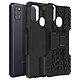 Avizar Coque Galaxy M21 / M31 / M30s Protection Bi-matière avec Béquille Support Noir Préserve efficacement contre les chocs et les rayures de tous les jours.