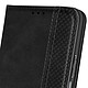 Avizar Étui pour Honor 90 Lite Portefeuille Motif Croisillon CrossWeave Wallet noir pas cher