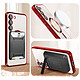 Avis Avizar Coque MagSafe pour Samsung S23 Plus silicone protection caméra Transparent / Rouge