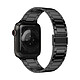 Avizar Bracelet pour Apple Watch 41mm et 40mm et 38 mm Maillons en Acier Inoxydable a Boucle Papillon  Noir - Bracelet à maillons spécifiquement conçu pour Apple Watch Series 9, 8 et 7 41mm / Series SE 2022, SE, 6, 5, et 4 40mm / Series 3, 2 et 1 38mm