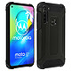 Avizar Coque Motorola Moto G8 Power Protection Design Relief Bi-matière Antichute noir Coque de protection spécialement conçue pour Motorola Moto G8 Power