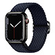 Avizar Bracelet pour Apple Watch 41mm et 40mm et 38 mm Nylon Tressé Ajustable par Boucle Métallique  bleu nuit - Un bracelet en nylon tressé conçu pour Apple Watch Series 8 et 7 41mm / Series SE 2022, SE, 6, 5, et 4 40mm / Series 3, 2 et 1 38mm