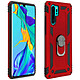 Avizar Coque Huawei P30 Pro Bi matière Rigide Souple Bague Support Vidéo Rouge Coque de protection spécialement conçue pour le Huawei P30 Pro, Rouge