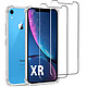 Acheter Evetane Coque iPhone XR Antichoc Silicone + 2 Vitres en verre trempé Protection écran