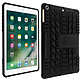 Avizar Coque iPad 5 / 6 / Air / 2018 Coque Antichocs renforcé + Support intégré Noir - Coque Ultra protection antichocs - Noir