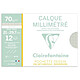 CLAIREFONTAINE Pochette de 12 calques millimétré A4, 70/75g Papier millimétré