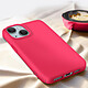 Acheter Avizar Coque pour iPhone 15 Silicone Premium Semi rigide Finition Mate Douce  Fuchsia