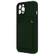 Forcell Coque pour iPhone 13 Pro Max Silicone Souple Porte-carte Fine Légère  Vert Coque combinant protection et praticité, conçue pour votre iPhone 13 Pro Max