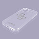 Guess Coque pour iPhone 12 Pro Max Bi-matière 4G Charms  Transparent Logo argent pas cher