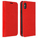 Avizar Etui folio Rouge Cuir véritable pour Apple iPhone XS Max - Etui folio Rouge cuir véritable Apple iPhone XS Max