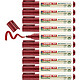 EDDING Marqueur Permanent 22 Ecoline Rouge 1-5 mm x 10 Marqueur permanent