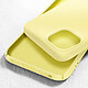 Avizar Coque pour iPhone 15 Silicone Premium Semi rigide Finition Mate Douce  Jaune pas cher