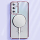 Avizar Coque Diamant pour Samsung Galaxy A25 MagSafe Contour Strass Violet pas cher