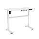 KIMEX 150-5001 Bureau complet motorisé assis-debout, 118x58cm, Blanc