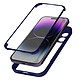 Avizar Coque pour iPhone 14 Pro Antichoc Dos Plexiglas Avant Polymère Coins Renforcés  Contour bleu - Coque de protection spécifique au iPhone 14 Pro.