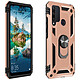 Avizar Coque Huawei Y6p Antichoc bi-matière Bague Support Vidéo rose gold Coque de protection spécialement conçue pour Huawei Y6p.