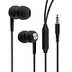 Écouteurs Jack 3.5mm Intra-auriculaires Micro Cordon Torsadé Devia Noir Écouteurs avec fonction kit main libre de marque Devia.