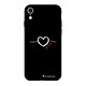 LaCoqueFrançaise Coque iPhone Xr Silicone Liquide Douce noir Coeur Blanc Amour Coque iPhone Xr Silicone Liquide Douce noir Coeur Blanc Amour