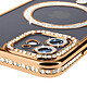 Avis Avizar Coque Diamant pour iPhone 12 Protection MagSafe Contour Strass Dorée