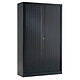 VINCO Armoire Monobloc H160xL120xP43 cm 3T Anthracite Rideaux Anthracite Armoire de bureau à rideau