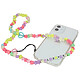 Avizar Bijou Téléphone Bracelet Love Étoiles 65cm Collection Lovely Multicolore Bracelet de téléphone avec texte "LOVE", de la collection Lovely