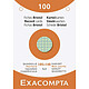 EXACOMPTA Etui Paquet de 100 Fiches bristol 5x5 perf. 105x148 Assorties Fiche Bristol