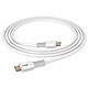 LinQ Câble USB-C 60W Charge Rapide pour MacBook et Smartphone 1.2m Blanc - Cable de charge ultra-rapide 60W pour alimenter des ordinateurs portables, y compris les MacBook