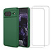 Acheter Evetane Coque Google Pixel 8 Silicone liquide Vert Foret + 2 Vitres en Verre trempe Protection ecran Antichocs