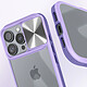 Avizar Coque pour iPhone 16 Pro Cache Caméra Coulissant Compatible QI Violet pas cher