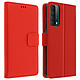 Avizar Housse Huawei P smart 2021 Porte-carte Fonction Support Vidéo rouge Etui de protection intégrale, spécialement conçu pour Huawei P smart 2021.