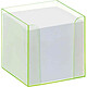 FOLIA Porte bloc-notes 'Luxbox' avec des bords luminescents, Vert Bloc cube