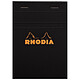 RHODIA bloc noir n°13 10,5x14,8cm 80 feuilles agrafées 80g Q.5x5 Bloc-note