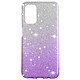 Avizar Coque pour Samsung Galaxy A13 5G et A04s Paillette Silicone Semi rigide  Transparent et violet Conception multicouches 3 en 1 pour adapter la coque en fonction de votre look du jour