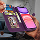 Avizar Housse iPhone 11 Étui Folio Porte carte Support Vidéo Violet pas cher