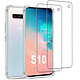 Acheter Evetane Coque Samsung Galaxy S10 Antichoc Silicone + 2 Vitres en verre trempé Protection écran