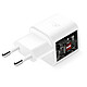 Swissten Chargeur GaN USB C 35W Ultra Rapide Compact avec Câble Lightning 1.2m Blanc pas cher