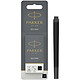 PARKER Cartouche d'encre longue QUINK, en blister, noir Cartouche d'encre