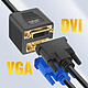 Avis LinQ Adaptateur DVI Mâle vers VGA Femelle et DVI-I Femelle Compact 33cm Noir