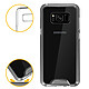 Avizar Coque Samsung Galaxy S8 Plus Coque Cristal Bi-matière - Transparent pas cher