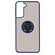 Avizar Coque Samsung Galaxy S21 Plus Bi-matière Bague Métallique Fonction Support bleu - Coque de protection spécialement conçue pour Samsung Galaxy S21 Plus.