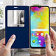 Avis Avizar Housse Samsung Galaxy M20 Étui à Clapet Fenêtre Coque Ultra-fin Bleu nuit