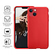 Avis Jaym Coque pour Apple iPhone 13 Mini Premium Silicone Microfibre Rouge