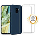 Evetane Coque Samsung Galaxy S9 Silicone liquide Bleu Marine + 2 Vitres en Verre trempé Protection écran Antichocs Coque Samsung Galaxy S9 Silicone liquide Bleu Marine + 2 Vitres en Verre trempé Protection écran Antichocs